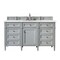 James Martin Vanities Brittany 60in Single Vanity, Urban Gray w/ 3 CM Eternal Jasmine Pearl Quartz Top 650-V60S-UGR-3EJP - alternate 1
